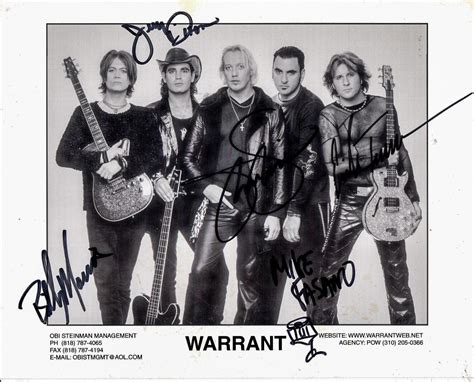 Warrant Band signed 8x10 promo photo with Jani Lane - Fanboy Expo Store