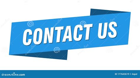 Contact Us Banner Template. Contact Us Ribbon Label Stock Vector - Illustration of background ...