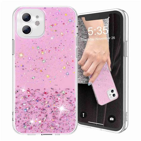 Dteck Glitter Case For iPhone 12 Mini 5.4" for Women Girls - Bling Shiny Sparkling Girls Phone ...