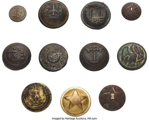 Civil War: Confederate "State" Buttons including Alabama. ... | Lot #40079 | Heritage Auctions