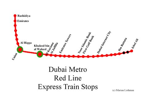 Red Line Express Trains - Dubai Metro Information