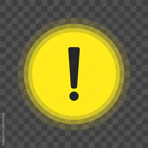 Alert icons isolated on a transparent background. Attentions and warnings. Exclamation mark ...