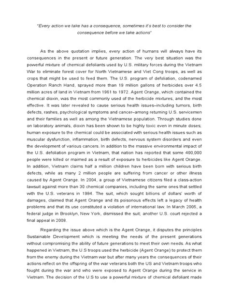 The Long-Term Health and Environmental Impacts of Agent Orange: A Case ...