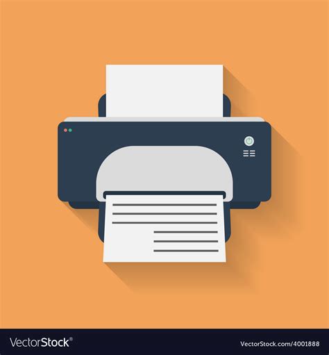 Icon printer flat style Royalty Free Vector Image