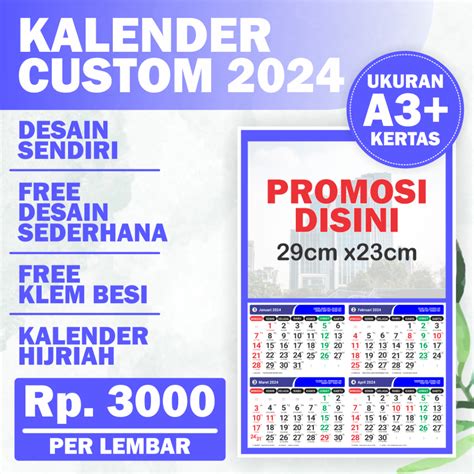 Jual Cetak Kalender Custom 2024 | Minimalis | 2024 Cetak Cepat | Murah ...