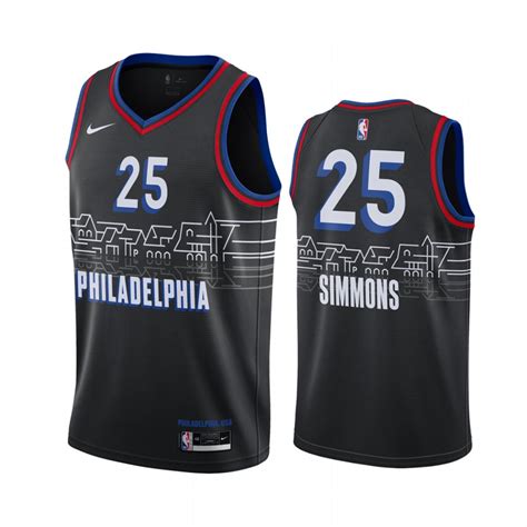 Philadelphia 76ers Ben Simmons 2020-21 Jersey City Edition Black ...