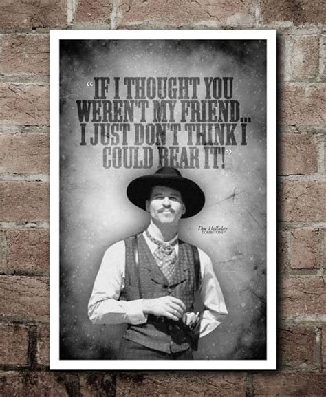 TOMBSTONE friend Doc Holliday Quote Poster - Etsy