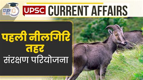 First Nilgiri Tahr Conservation Project| Current Affairs | Current ...