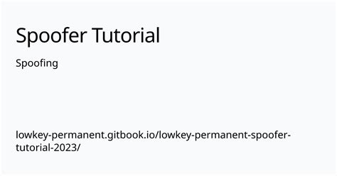 Spoofing | Spoofer Tutorial