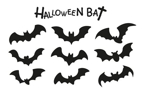 Black bats set 1226335 Vector Art at Vecteezy