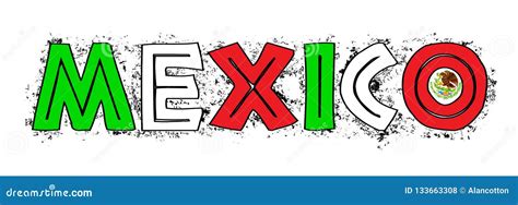 Mexico Graffiti stock vector. Illustration of wall, white - 133663308