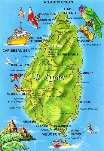 st lucia map - Google Search | St lucia vacation, St lucia island, St lucia