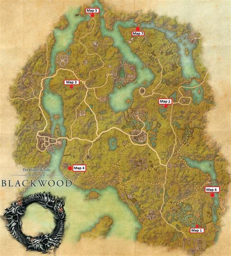 The ESO Blackwood Treasure Maps Locations - Regular and Collector