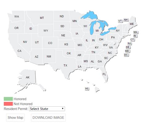 US Concealed Carry Permit Map Builder - CCW Reciprocity Map