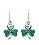 Shamrock Earrings with Swarovski Crystals | Celtic Earrings