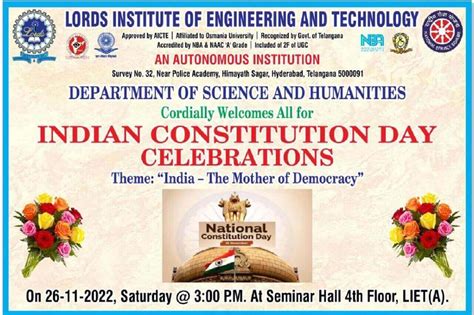 Indian Constitution Day Celebrations - Lords Institute of Engineering ...