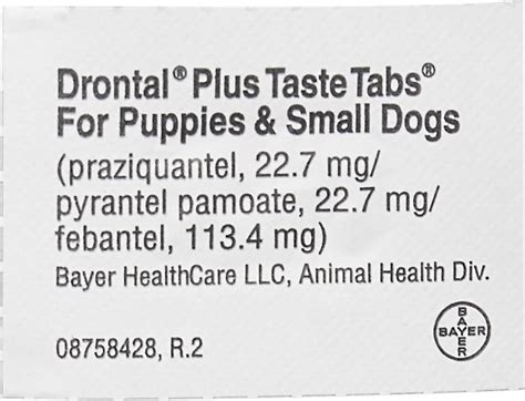 DRONTAL Plus Chewable Tablet for Small Dogs and Puppies, 2-25 lbs, 10 Tablets - Chewy.com