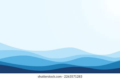 Blue Wave Water Wave Lines Blue Stock Vector (Royalty Free) 2255518897 | Shutterstock