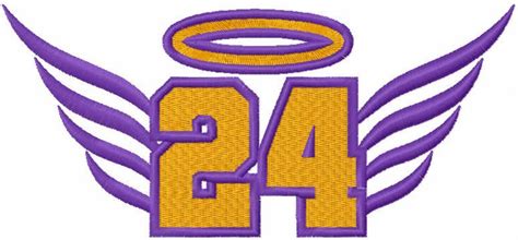 Kobe Bryant Angel Wings embroidery design | Angel wings embroidery ...