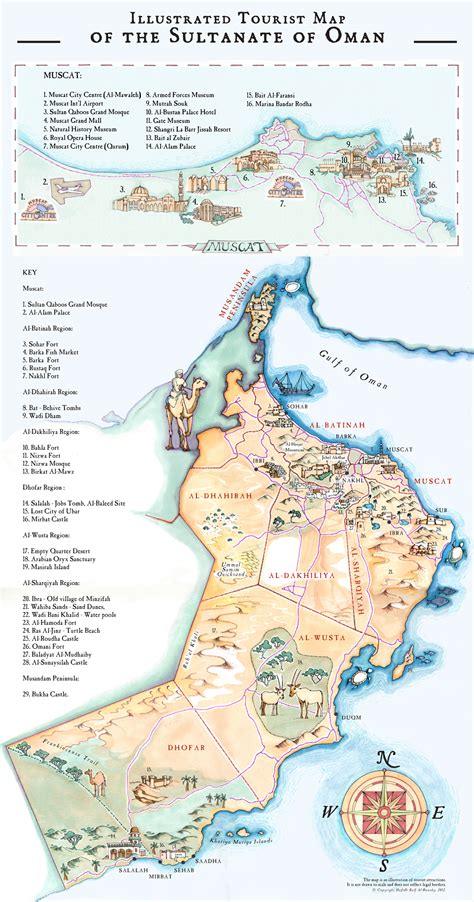 Illustrated Tourist Map of the Sultanate of Oman :: Behance