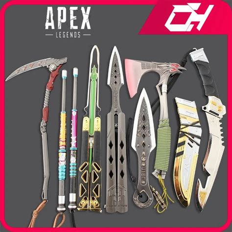 4pcs/set Apex Legends Heirloom Luminous Weapon Model Samurai Sword Katana Octane Butterfly Knife ...