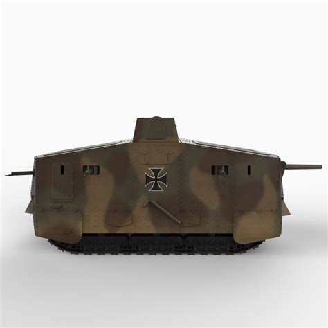 German A7V Tank 3D Model .max .obj .3ds .fbx .c4d .lwo .lw .lws ...