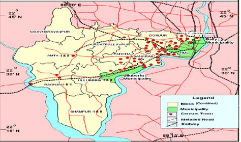 Transport Network of Howrah district. Along with the Census Town. | Download Scientific Diagram