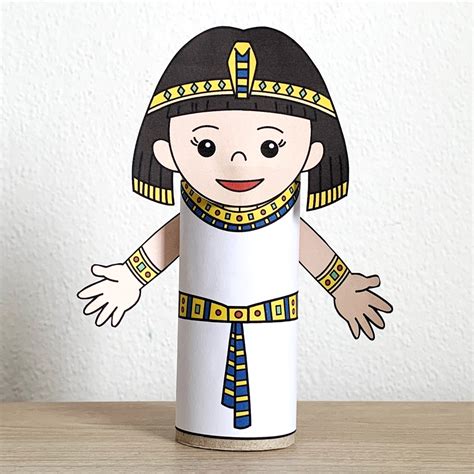 Cleopatra toilet paper roll craft Printable ancient Egypt Activity ...