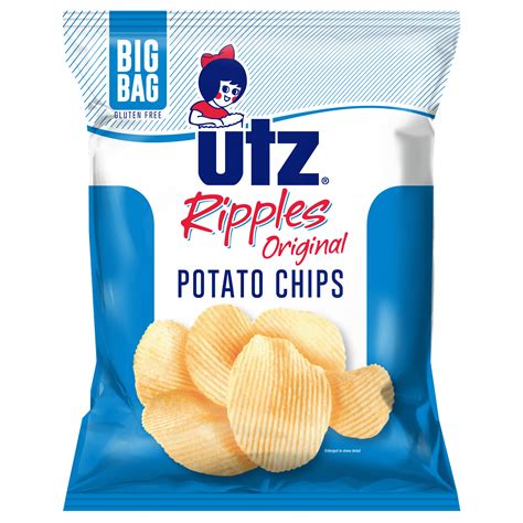 Utz Ripples Original Potato Chips Big Bag - Walmart.com - Walmart.com