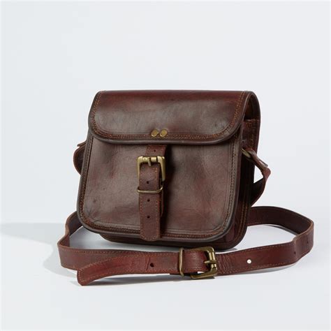 Leather Crossbody Sling Bag I // Chestnut Brown - The Fair Share ...