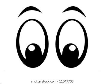 Illustration Black White Cartoon Eyes Stock Illustration 11347738 ...