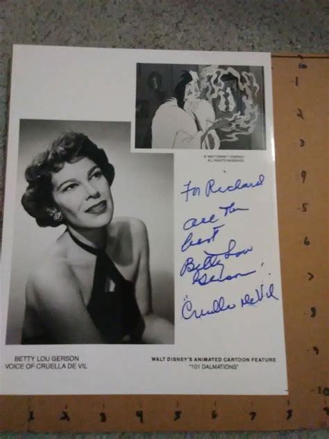 Betty Lou Gerson Signed in Person Photo 8x10 B/W | eBay