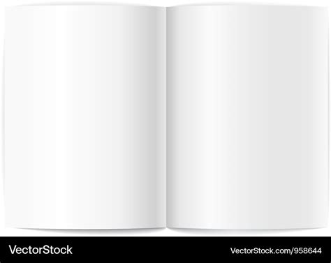 Blank book pages template Royalty Free Vector Image