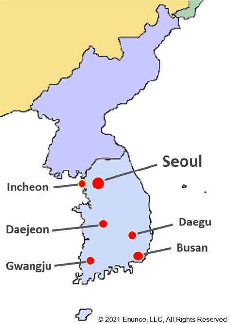 6 Largest Cities in South Korea