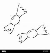 Sore throat Candy Or Lozenges Doodle Style Flat Vector Outline  sketch template