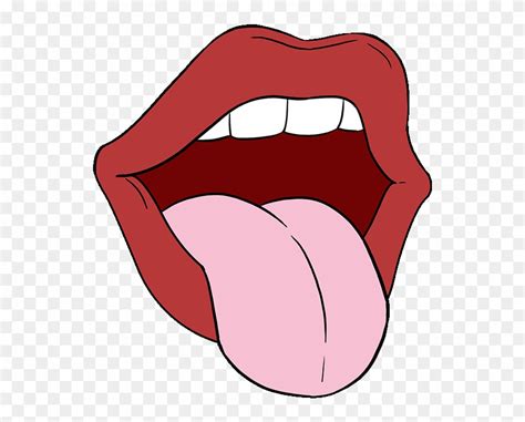 Download How To Draw Mouth And Tongue Clipart (#3096233) - PinClipart