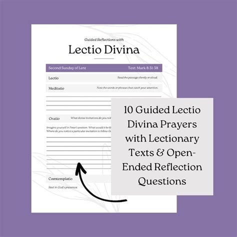 Lectio Divina Journal for Lent 2024 10 Guided Lectio Divinas Printable ...