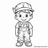 Overalls Coloring Pages  Free & Printable sketch template