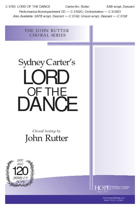 Lord of The Dance Sheet Music by Sydney Carter (SKU: C5763) - Stanton's Sheet Music