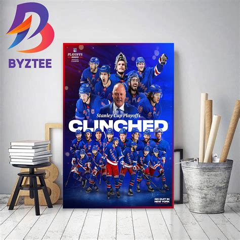 New York Rangers Clinched Stanley Cup Playoffs 2023 Decor Poster Canvas ...