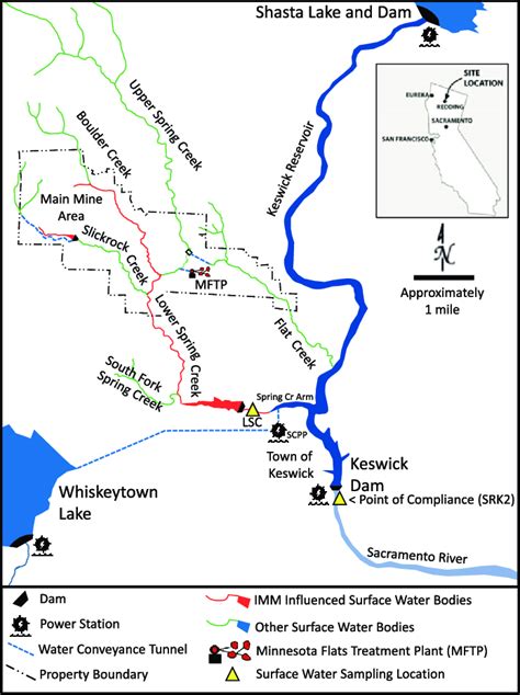 Detailed site vicinity map of Iron Mountain (map prepared by CH2M Hill... | Download Scientific ...