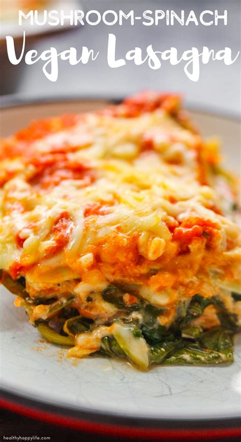 Spinach Mushroom Lasagna | Recipe | Comfort food recipes dinners, Cooking spinach, Lunch recipes ...