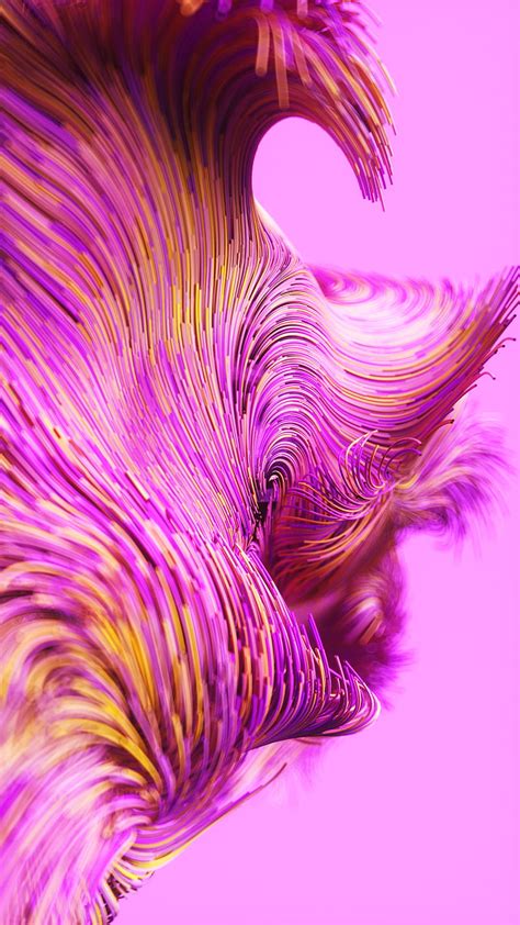 Wavy Splines 2, abstract, art, colorful, curl, fluid, hair, pink ...