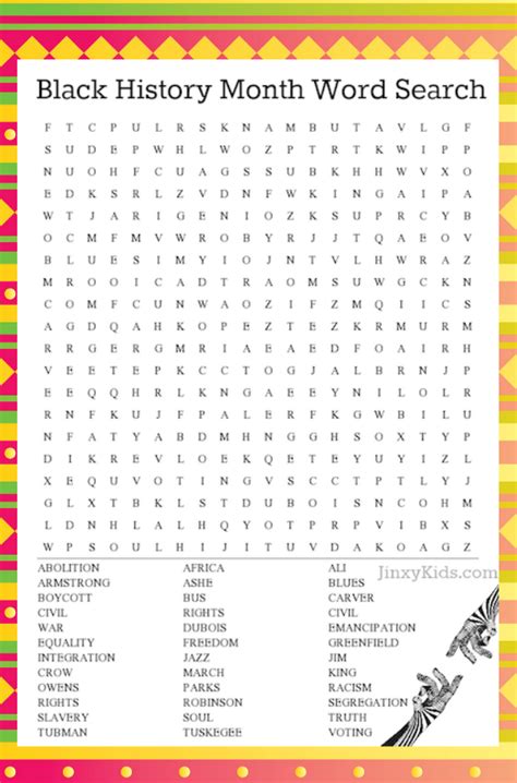 Black History Month Word Search Pdf • Suggested and Clear Explanation ...