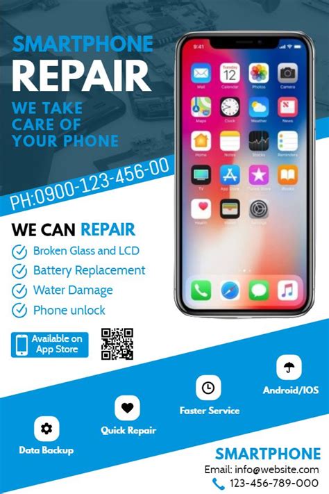 Smartphone Repair Flyer | Smartphone repair, Iphone repair, Cell phone ...