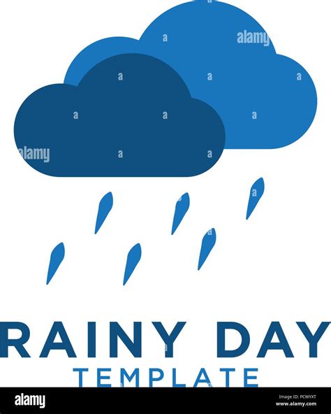 Illustration of rainy day logo graphic design template Stock Vector ...