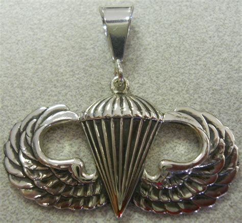 Army Airborne Basic Jump Wings Pendant · Maddog Silver · Online Store Powered by Storenvy