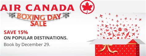 Air Canada Boxing Day Flights Sale & Promo Code 2016 | Canadian ...