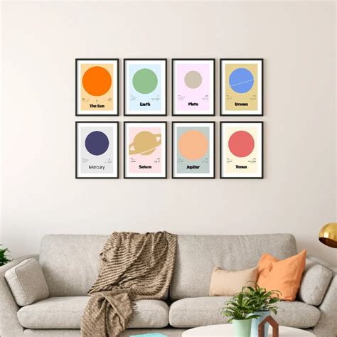 9 Minimalist Solar System Planets Art Gallery Wall Prints - Etsy