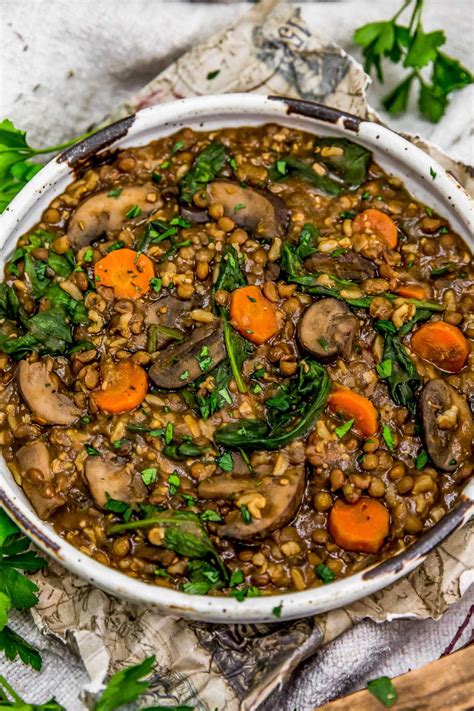 French Lentil Rice Mushroom Stew | Elkdog | Copy Me That